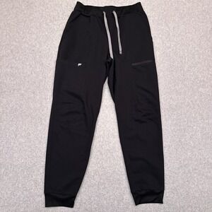 Fabletics All-Shift Scrub Jogger Pants Mens Small Black Cargo Medical Drawstring